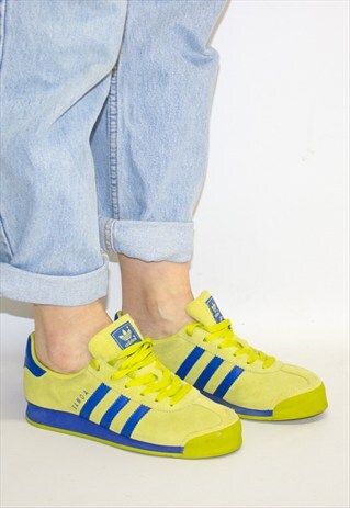 RETRO LIME GREEN ADIDAS SAMOA TRAINERS