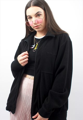90'S RETRO BLACK FLEECE JACKET