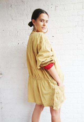 VINTAGE 90'S LADIES OVERSIZE MUSTARD PARKA JACKET