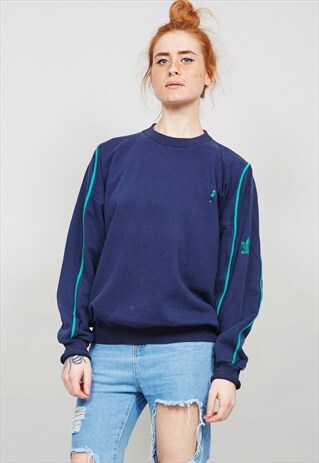 VINTAGE 90'S NAVY OVERSIZED ADIDAS GOLF LOGO SWEATER