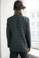 VINTAGE 80'S BLUE CHECKED SUIT JACKET