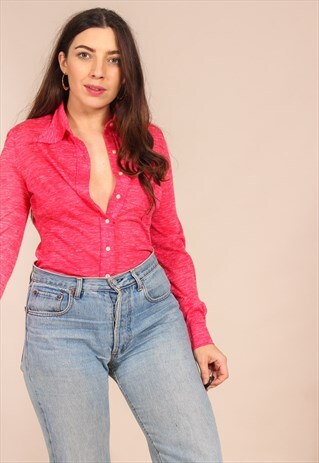 VINTAGE 70S BLOUSE IN PINK