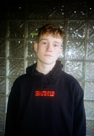 HEAVYWEIGHT HOODIE IN BLACK WITH EMBROIDERED DBDNS LOGO