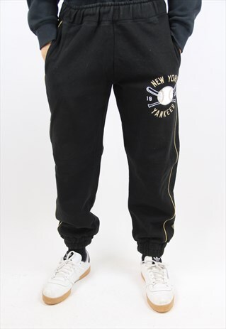 VINTAGE NY YANKEES BLACK TRACKSUIT BOTTOMS