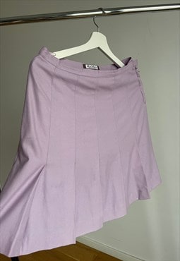 Lavender Pleated Max Mara Mini Skirt