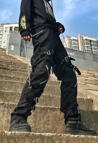 GRUNGE CHAIN HIGH WAIST PANTS