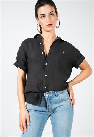 VINTAGE 80S POLO RALPH LAUREN SHORT SLEEVE SHIRT/ S4483