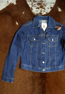 Vintage morgan 90s blue denim button jacket - small