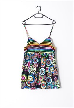 Y2K Colourful Abstract Baby Doll Top