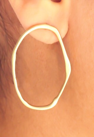STATEMENT HOOP EARRINGS-GOLD