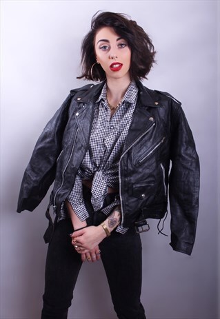 LEATHER BIKER JACKET