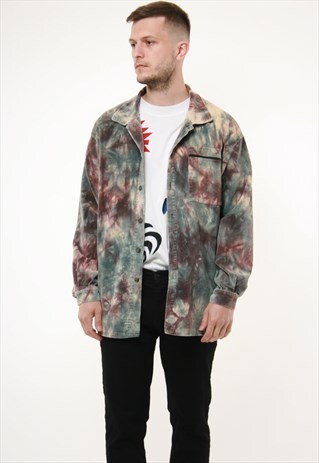 90S VINTAGE OLDSCHOOL RARE VELVET COLORS SHIRT 14157