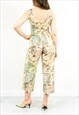 VINTAGE PRINTED SUMMER JUMPSUIT IN ABSTRACT PATTERN