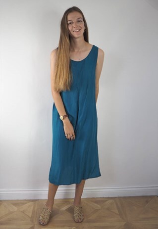 VINTAGE BLUE SLIP DRESS