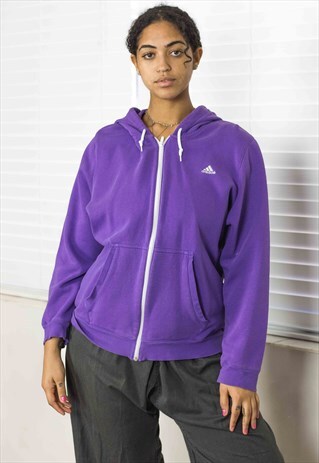 VINTAGE ADIDAS HOODIE JACKET LOGO 90S XL 17.6