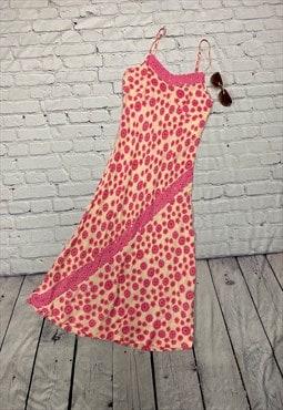 Y2K Pink Patterned Dress Size 12