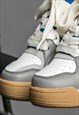 SKATE SHOES CHUNKY SOLE TRAINERS RETRO DESIGN HIGH TOPS 