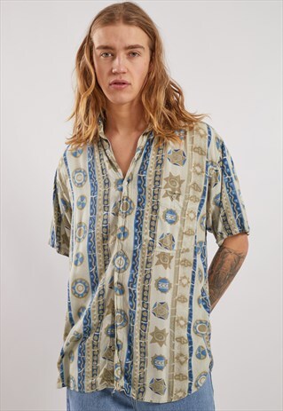 VINTAGE PATTERNED SHORT SLEEVE SHIRT