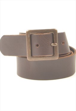 Vintage Leather Dark Brown Belt - M