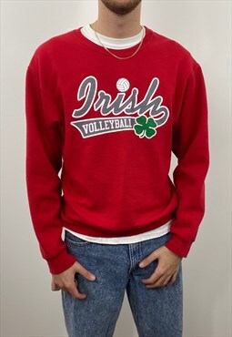 Vintage red American college sweatshirt