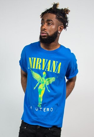 VINTAGE NIRVANA T-SHIRT BAND GRUNGE 90'S