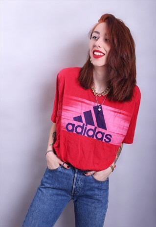 RED ADIDAS TEE