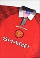 VINTAGE 90S UMBRO MAN UTD FOOTBALL CLUB SHIRT JERSEY IN RED