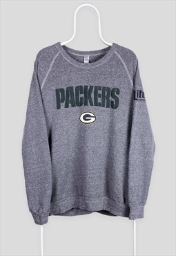 Vintage NFL Green Bay Packers Grey Sweatshirt Large