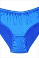 ROYAL BLUE SISSY SATIN SEXY UNDERWEAR PANTY FULL BUM KNICKER