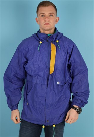 VINTAGE K-WAY WINDBREAKER JACKET IN PURPLE NJ780