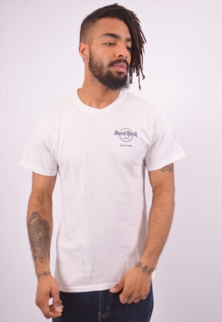 VINTAGE HARD ROCK CAFE NEW YORK T-SHIRT TOP WHITE