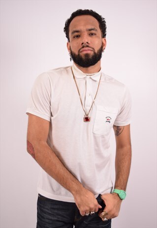 VINTAGE PAUL & SHARK POLO SHIRT WHITE