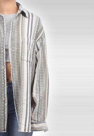 AZTEC STRIPED PRINT SHIRT