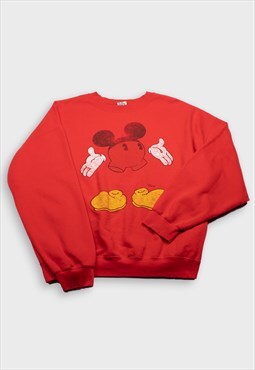 Red crew neck Disney sweatshirt