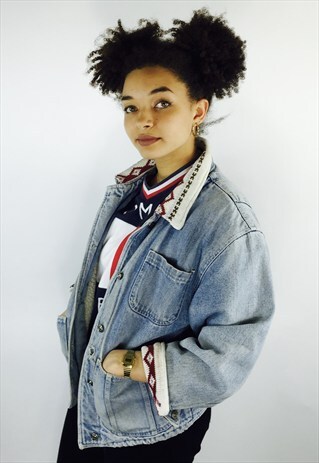 FUR LINED DENIM JACKET