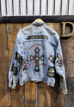  Guns n roses customised vintage 80's 90's denim jacket