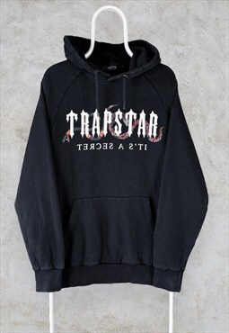Trapstar It's A Secret Black Hoodie Pullover Spell Out M