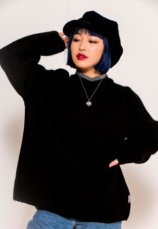 VINTAGE 80'S HIGH NECK KNIT JUMPER
