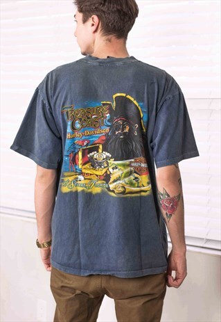 VINTAGE HARLEY-DAVIDSON T-SHIRT LOGO 90S L 10.6