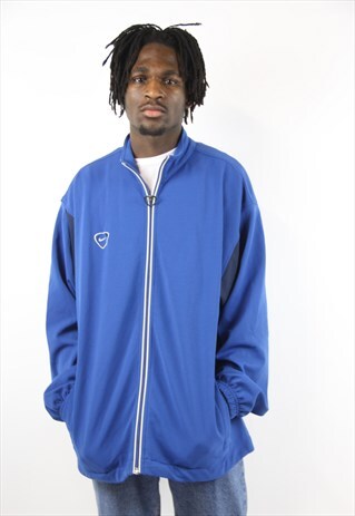 VINTAGE NIKE BREATHABLE BLUE SPORTS JACKET