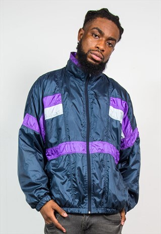 VINTAGE 90'S PURPLE SHELL JACKET WINDBREAKER