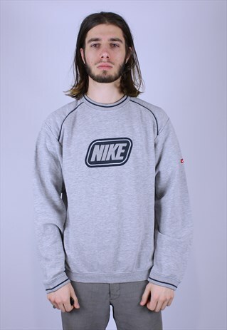 NIKE VINTAGE SWEATSHIRTS MEN RARE BIG LOGO
