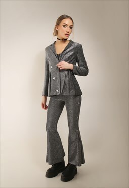 Silver Lurex Jacket and Trouser