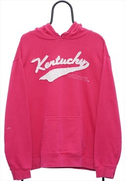 Vintage Kentucky Wildcats Spellout Pink Hoodie Mens