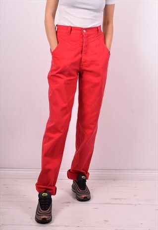 WOMENS VINTAGE JEANS W28 L35 RED 90'S