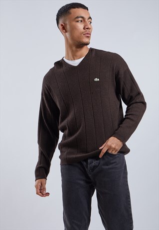 VINTAGE LACOSTE V-NECK JUMPER