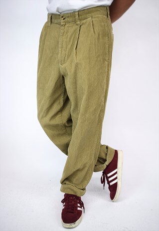 VINTAGE 90S TOMMY HILFIGER TAN TROUSERS