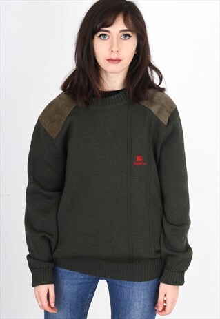 VINTAGE GREEN BURBERRY SWEATSHIRTS