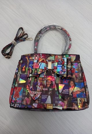 00's Michelle Obama Handbag Multi Collage Magazine