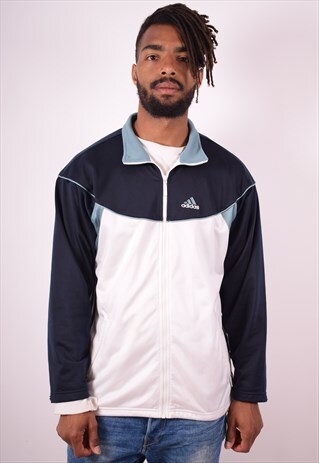 ADIDAS MENS VINTAGE TRACKSUIT TOP JACKET MEDIUM MULTI 90S